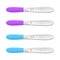 Realistic 3d Detailed Color Pregnancy Test Set. Vector