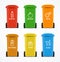 Realistic 3d Detailed Color Recycled Bin. Vector