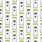 Realistic 3d Detailed Electric Car Charging Station Seamless Pattern Background. Vector