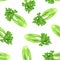 Realistic 3d Detailed Green Fresh Celery Seamless Pattern Background. Vector
