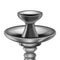Realistic 3d Detailed Metal Hookah Stem Bowl on a White. Vector