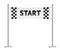 Realistic 3d Detailed Racing Start Line. Vector