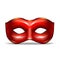 Realistic 3d Detailed Red Colombina Mask. Vector