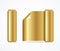 Realistic 3d Detailed Shiny Gold Foil Roll. Vector
