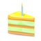 Realistic 3d Detailed Slice Birthday Cake. Vector