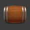 Realistic 3d Detailed Wooden Barrel. Vector