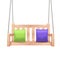 Realistic 3d Detailed Wooden Swing Bench. Vector