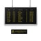 Realistic 3d digital led airport board with flight schedule.