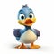Realistic 3d Disney Cartoon Duck - Detailed Character Design