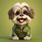 Realistic 3d Illustration Of Cute Cartoon Dog With Big Eyes