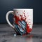 Realistic 3d Marbling Coffee Mug With Unique Design