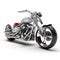 Realistic 3d Motorcycle With Chrome Paint Job