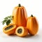 Realistic 3d Papaya Images On White Background - Halloween Style
