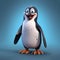 Realistic 3d Penguin Illustration On Blue Background
