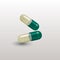 Realistic 3d pills. Pharmacy, antibiotic, vitamins, tablet, capsule. Medicine. Vector illustration of the Tablets and