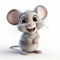 Realistic 3d Pixar Mouse: Cute Cartoon Character In High Resolution