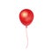 Realistic 3D Red Ballon isolated on white background. Vector illustration.