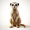 Realistic 3d Render Of African Meerkat On White Background