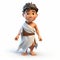Realistic 3d Render Of Cartoon Boy In Ancient Greek Culture
