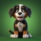 Realistic 3d Render Of Cute Baby Bernese Mountain Dog With Big Eyes