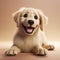 Realistic 3d Render Of A Cute Baby Golden Retriever With Funny Expression