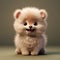 Realistic 3d Render Of Cute Baby Pomeranian In Pixar Style