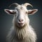 Realistic 3d Render Of A Cute White Goat With Horns