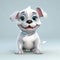 Realistic 3d Render Of Happy Baby Bulldog Stretching Pixar Style