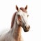 Realistic 3d Render Of Horse Head In Light White And Orange