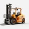 Realistic 3d Render Of An Orange Forklift Truck