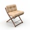 Realistic 3d Render Of Tan Brown Folding Chair With Wooden Backrest