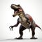 Realistic 3d Rendering Of Red T-rex In The Style Of Jacopo Bassano
