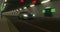 realistic 3D rendering of sport car driving fast high speed on road tunnel with headlights on and foggy atmosphere