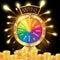 Realistic 3d spinning fortune wheel, lucky roulette vector illus
