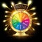 Realistic 3d spinning fortune wheel, lucky roulette vector illustration