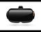 Realistic 3d Virtual Reality Headset Box Closeup front View. Futuristic Innovation digital cyberspace Technology Simulation Symbol