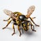 Realistic 3d Yellow Jacket Wasp On Transparent Background