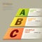 Realistic abstract 3d paper infographics