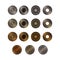 Realistic Accessories Metal Jeans Button or Rivets Set. Vector