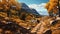 Realistic Adventure: Stunning Autumn Mountain Scene