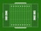 A realistic aerial view of an official American football field layout dimensions. Vector