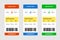 Realistic airline flight ticket boarding pass design template set with first class passenger name and barcode. Air