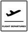 Realistic airport sign - departures
