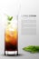 Realistic Alcohol Long Drink Glass Poster