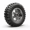 Realistic Atv Tire Design On White Background