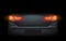 Realistic automotive auto car led glowing intellectual laser matrix xenon headlights front back rear lights bars vector