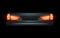 Realistic automotive auto car led glowing intellectual laser matrix xenon headlights front back rear lights bars vector