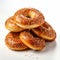 Realistic Bagel Photography: Seeds, Glazed Surfaces, And Russet Slices