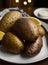 Realistic baked potatoes neutral palette warm lighting.