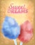 Realistic Banner Natural Colorful Sweet Dreams.